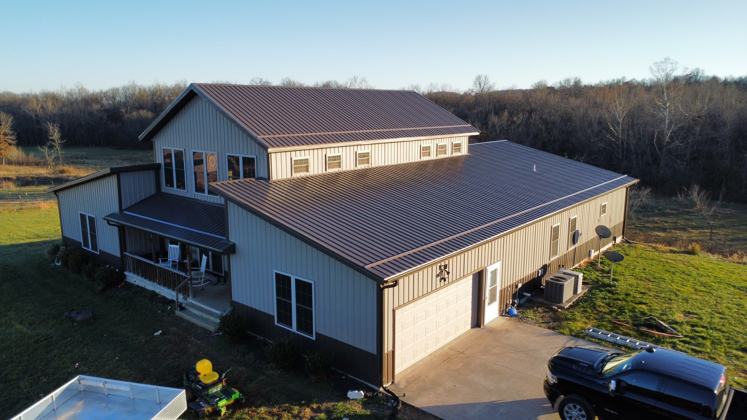 Residential Roofing Install - 29-Gauge G-Rib Metal - Color Burnished Slate  by Titan Commercial & Residential Roofing 