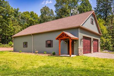 Custom Two-Story Garage with Finished Upper Leve