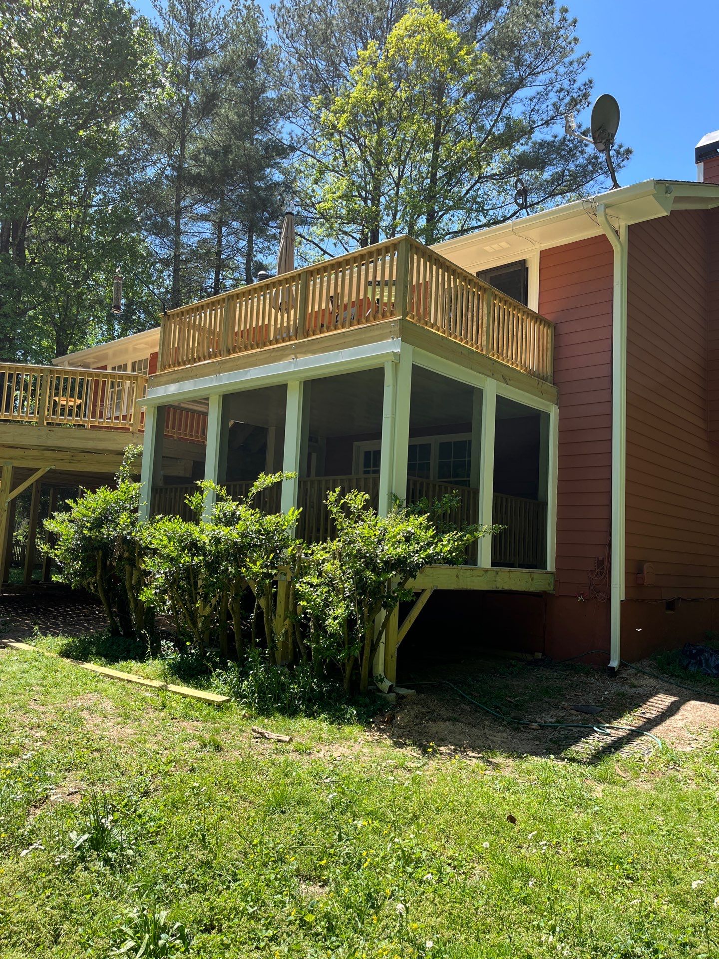 Atlanta, GA James Hardie Siding, Pressure Treated Wood Deck Replacement, and Exterior Painting by Nelson Exteriors 