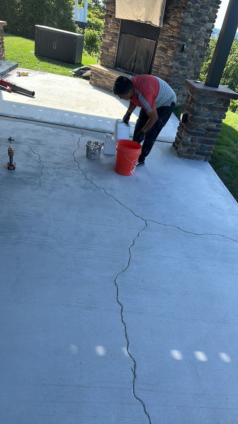 Large Patio + Garage Project in Moon Township by Floors in a Day, Inc