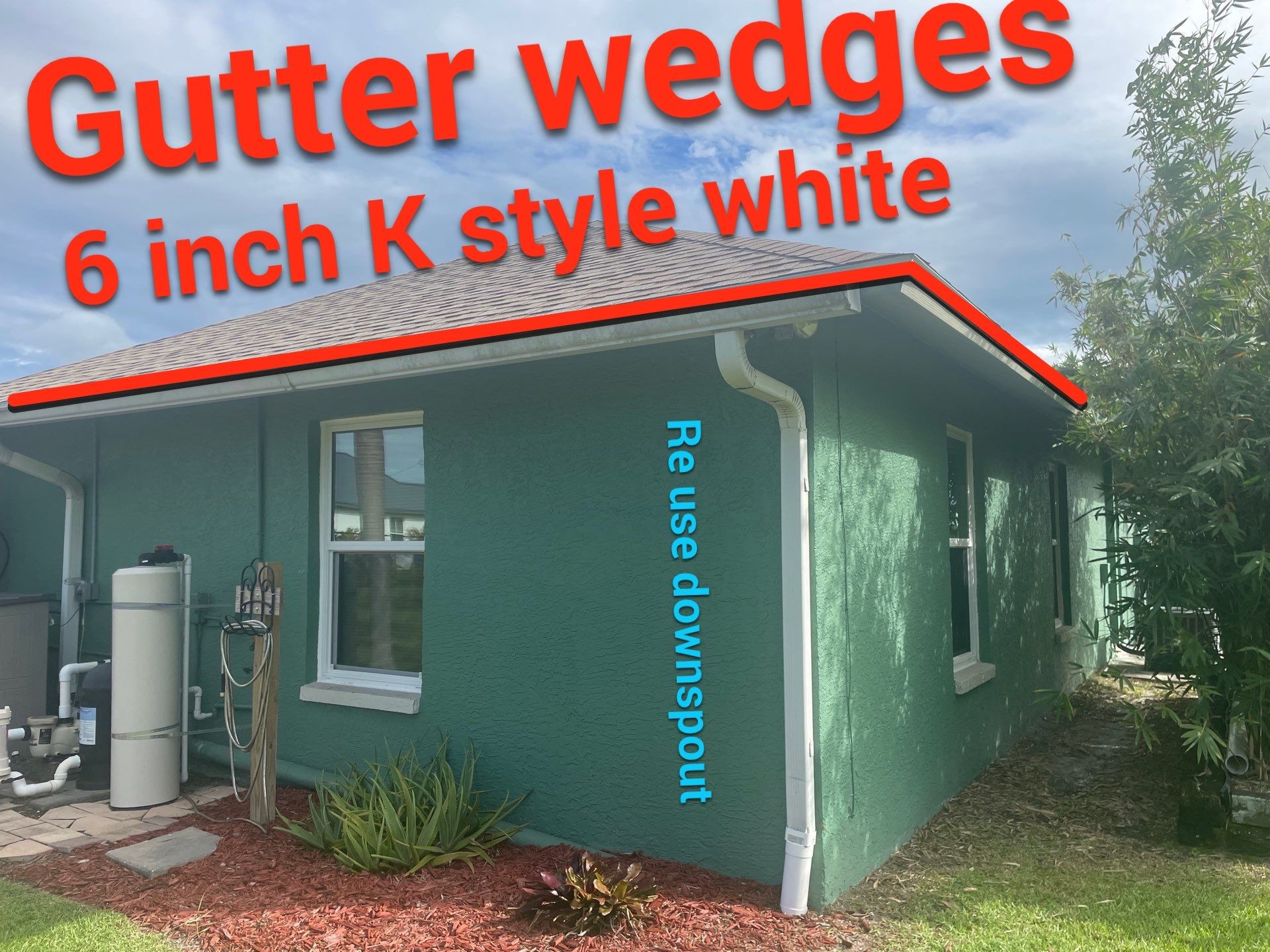 6 Inch Seamless Gutters using K-Style Seamless Gutters in Cape Coral FL by Gutter Professors