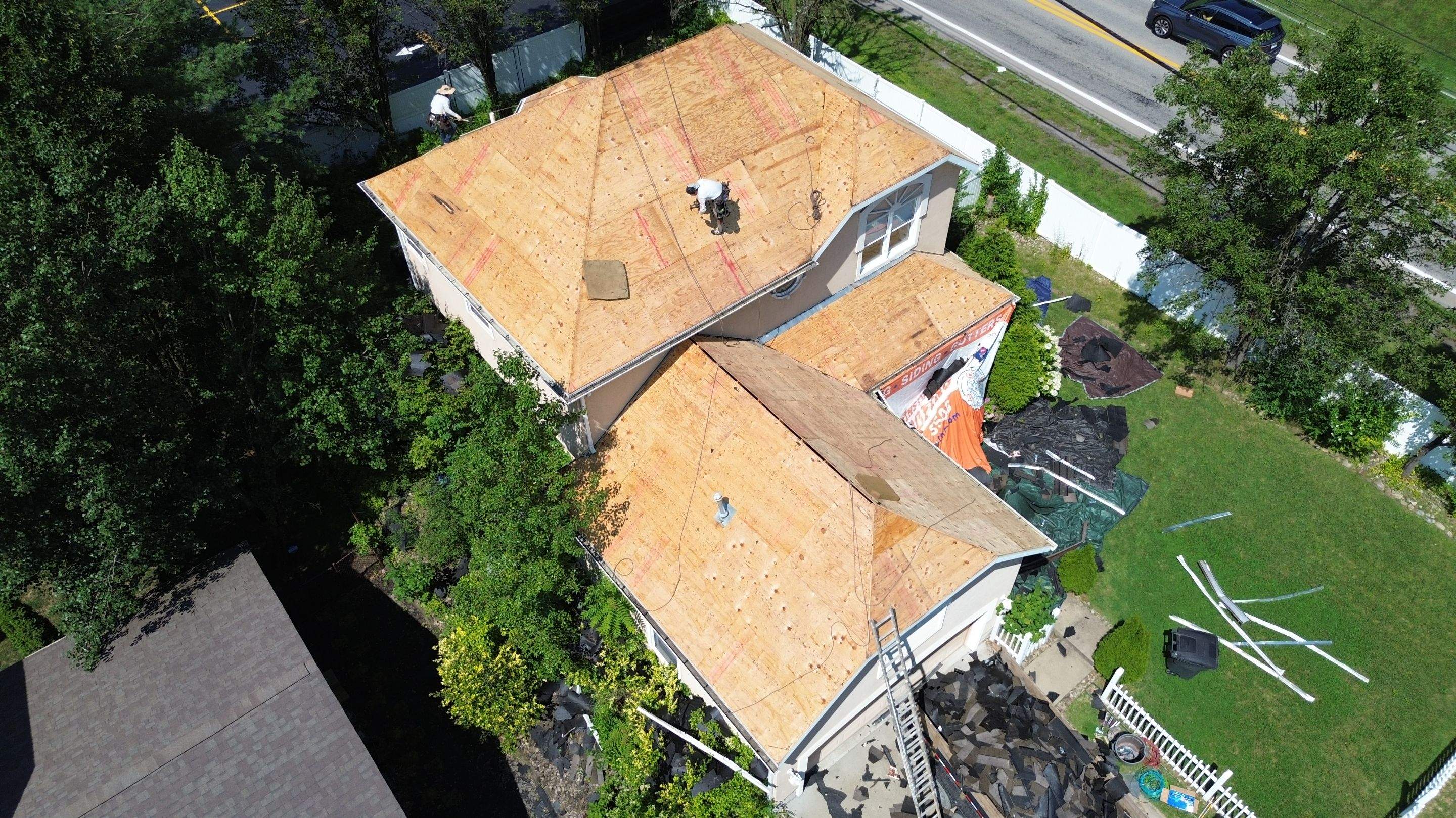 Residential Roofing Installation using GAF Timberline HDZ Pewter Gray by Rainstoppers Roofing