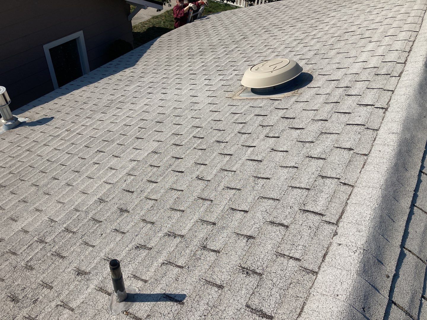 Nampa ID., single level Investment Property Roofing Installation using Owens Corning Oakridge in Peppermill Grey by ID Roofing LLC