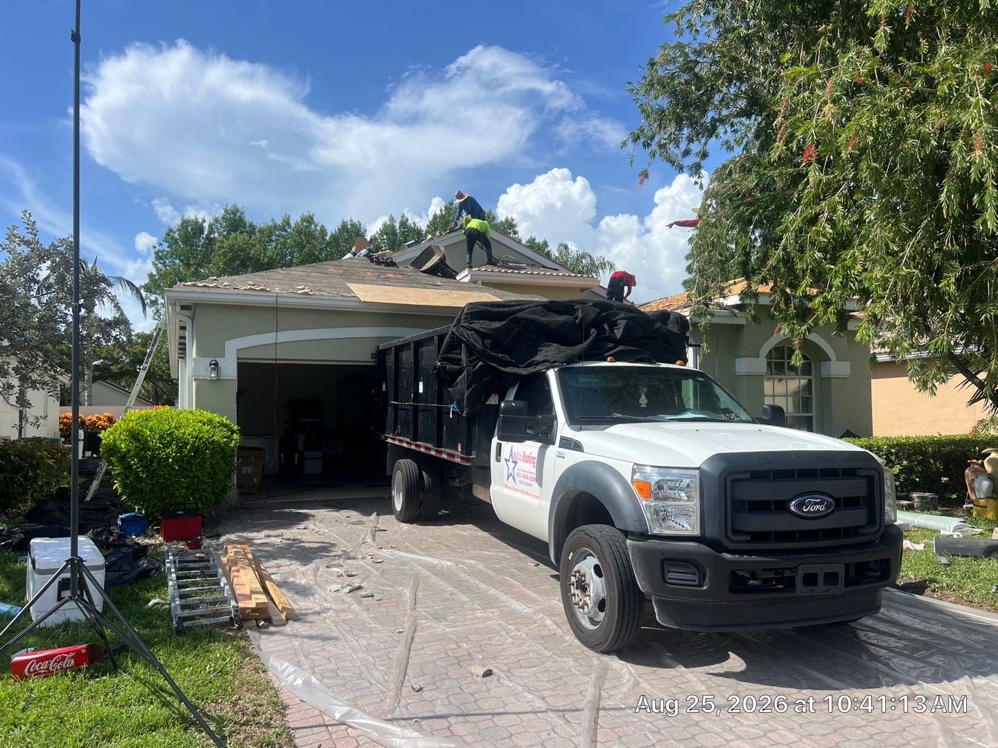 Tile Roof Replacement and Sheathing Repair in Boynton Beach by Aastro Roofing