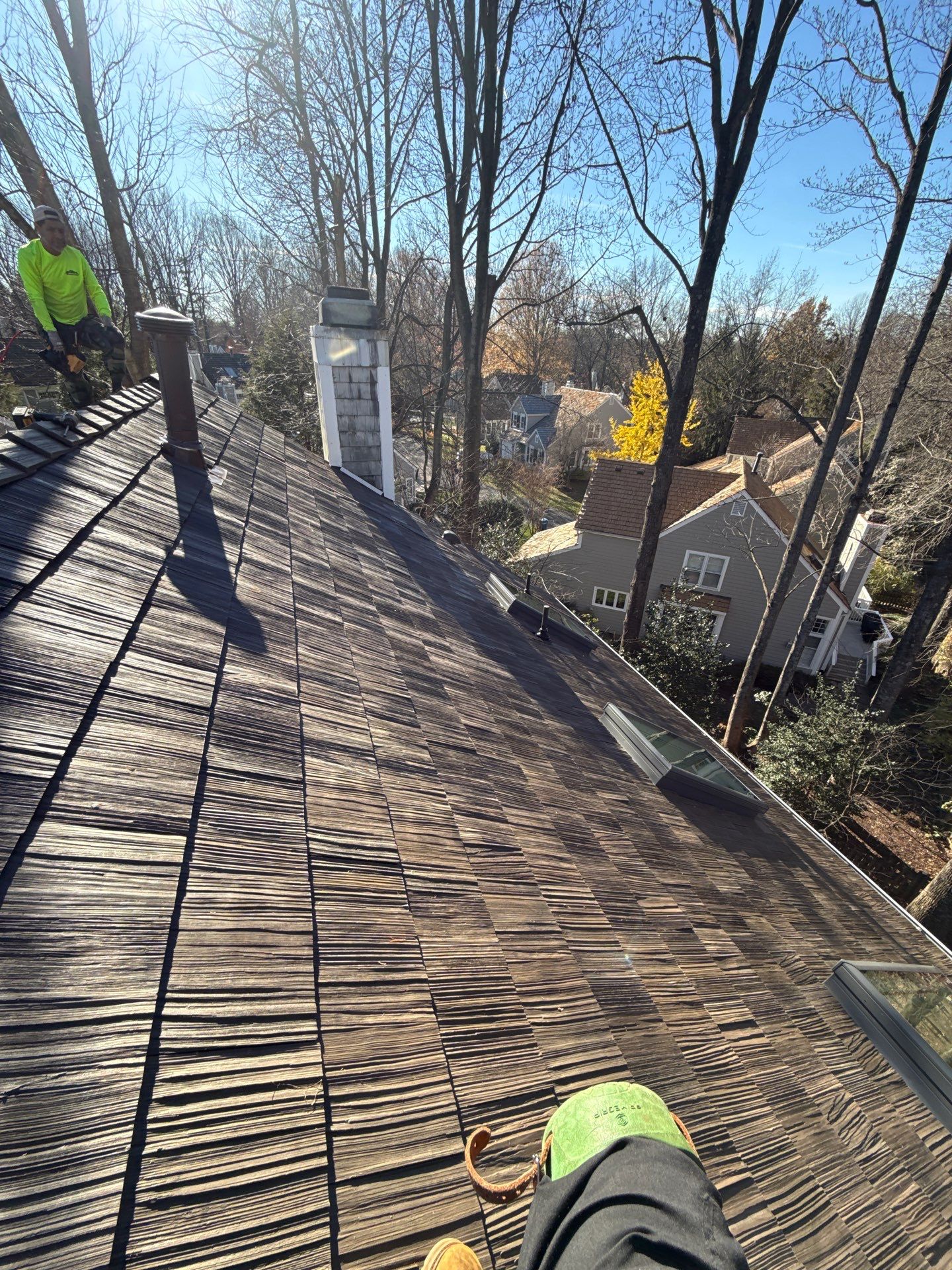 Reston :  Residential Roof Replacement with Brava Synthetic Cedar Shake Class C Natural  by RM Banning, Inc.