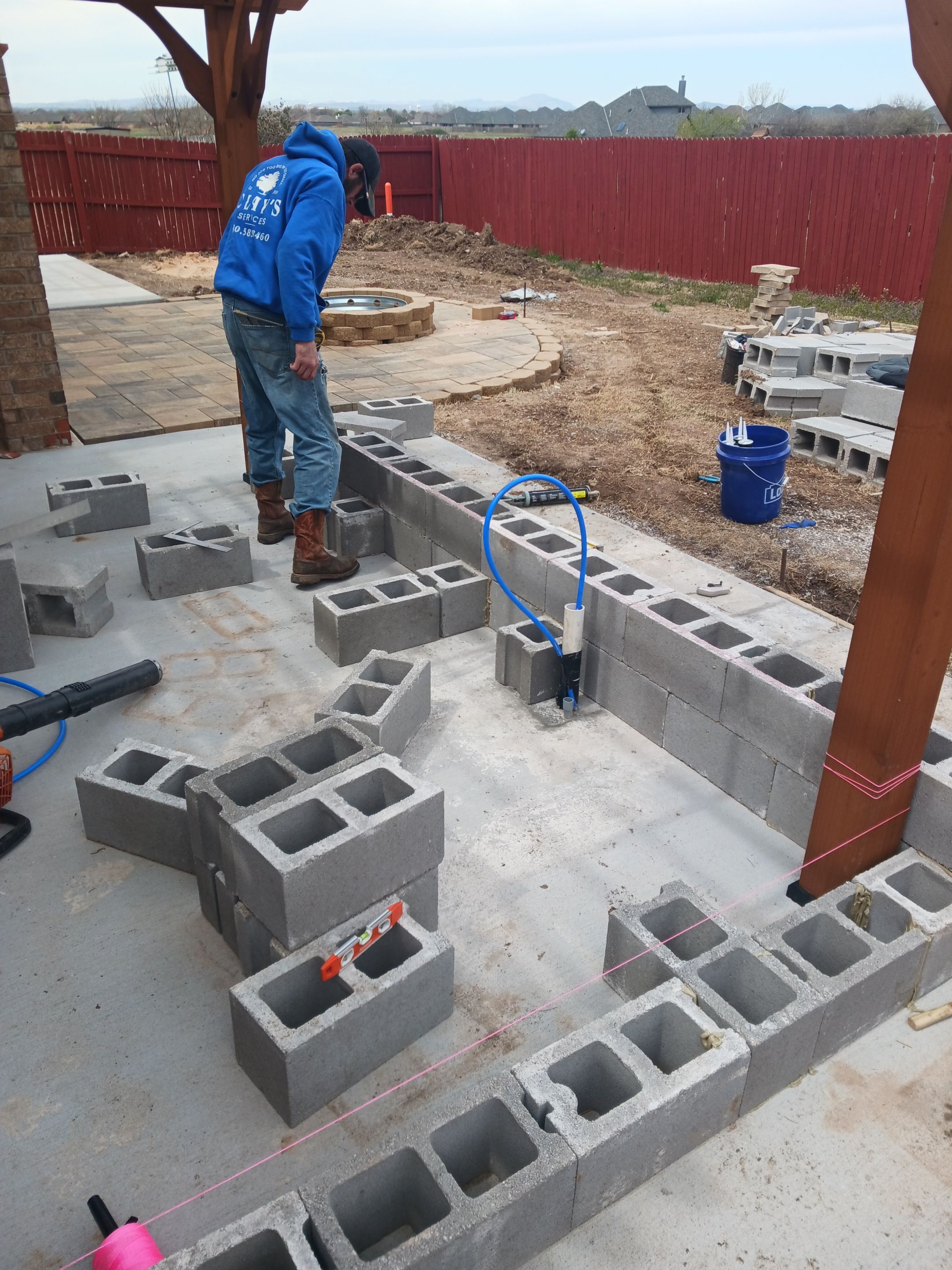 Outdoor kitchen by Clays Services Inc