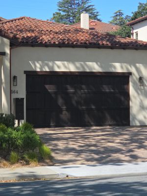 Dark Multi-Panel Garage Door Installation in San Mateo