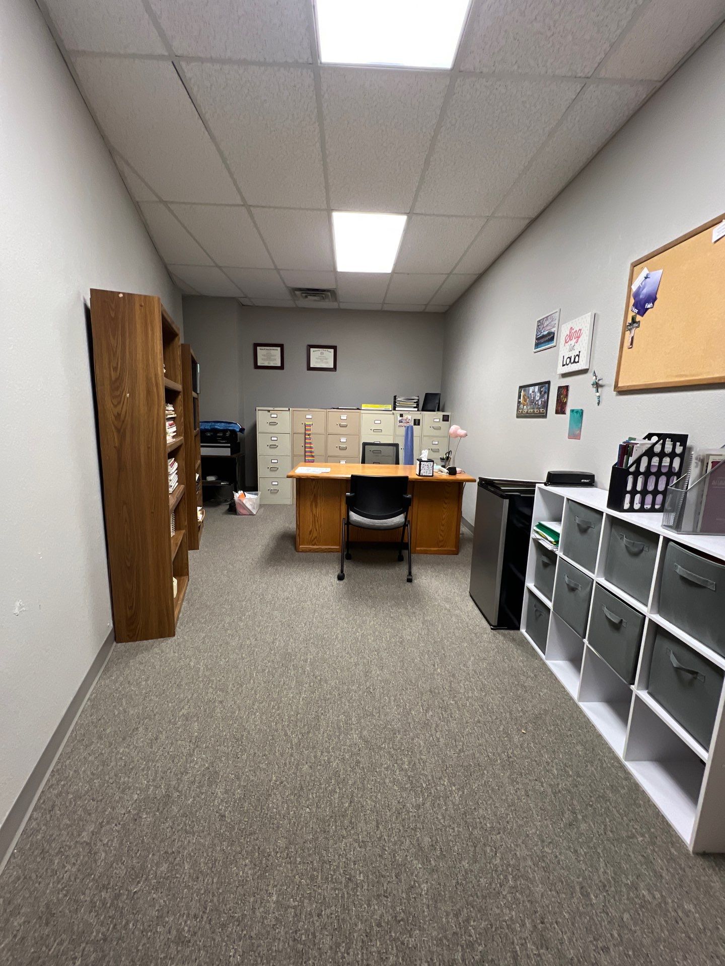 Choir Room, Choir Director's Office & Closet at Trinity Church, Denton, TX by Simmons Floors