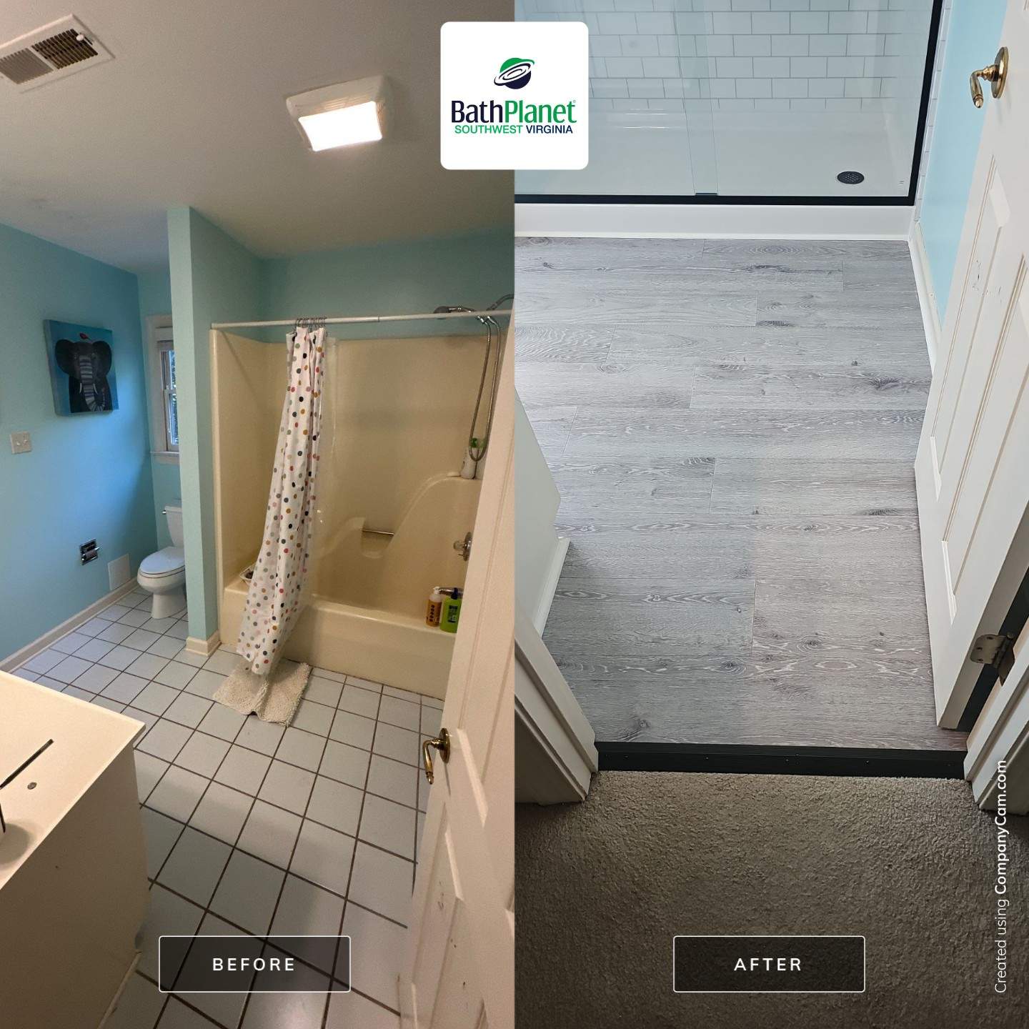 Tub to Shower Remodel by BathPlanet SW Virginia