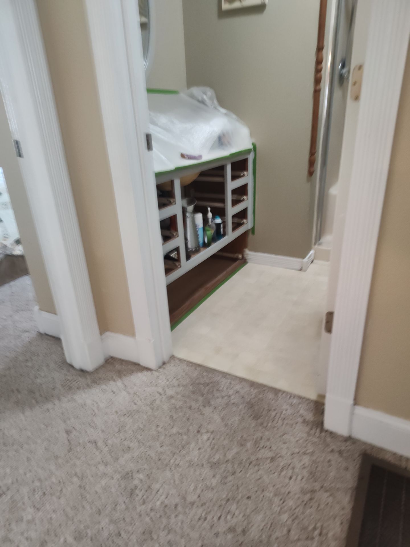 Small Bathroom Remodel by Cornerstone Home Builders, LLC