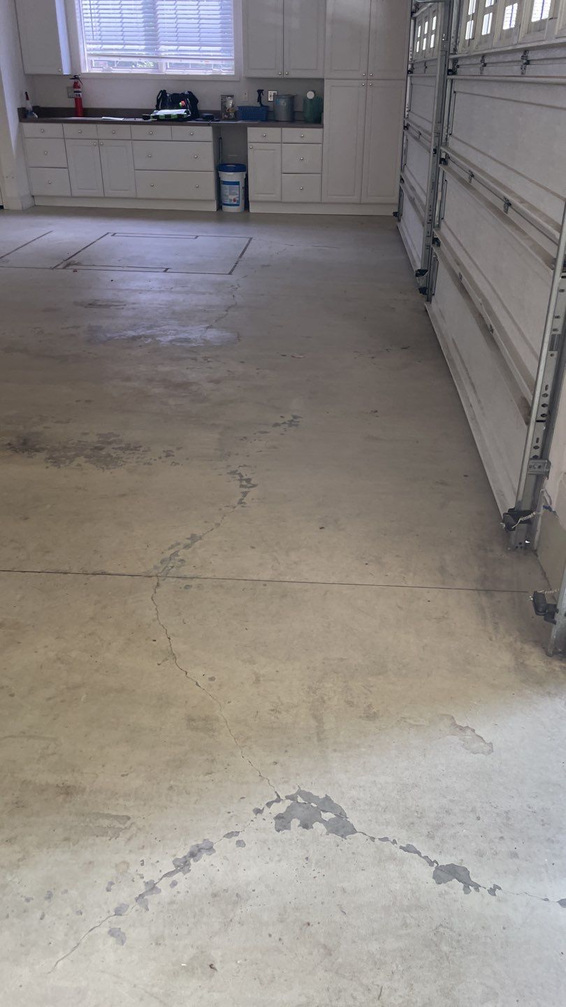 Garage Transformation using Driftwood Colorway by Croc Coatings, LLC