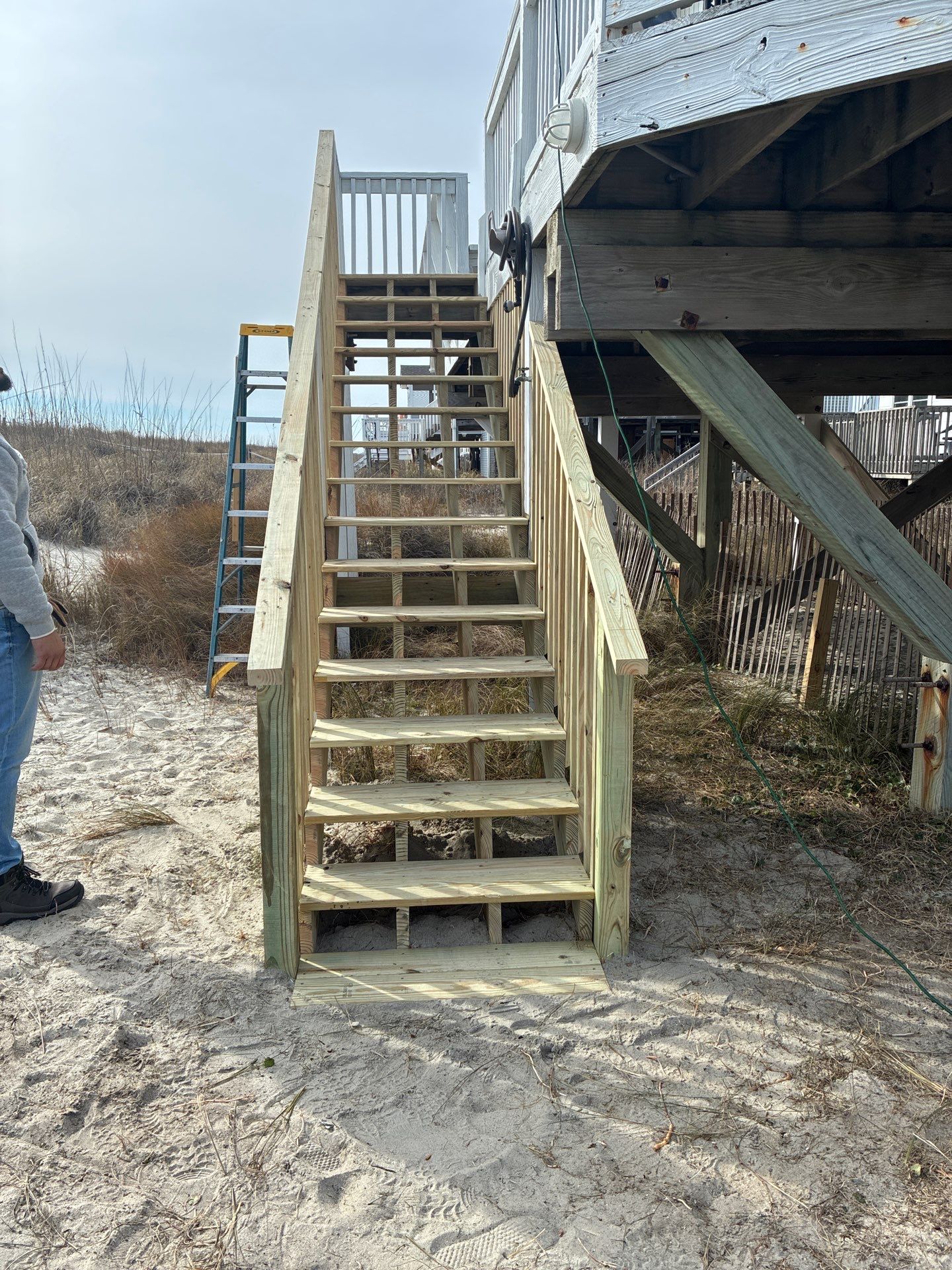 Step Re-build & Handrail Installation – Oak Island, NC by RGR Construction and Roofing, LLC