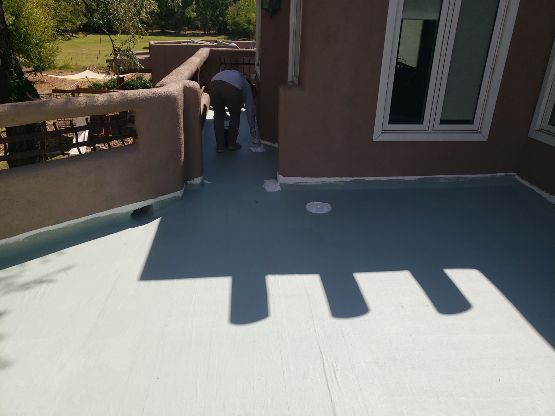 Residential roof application by SPF Services 