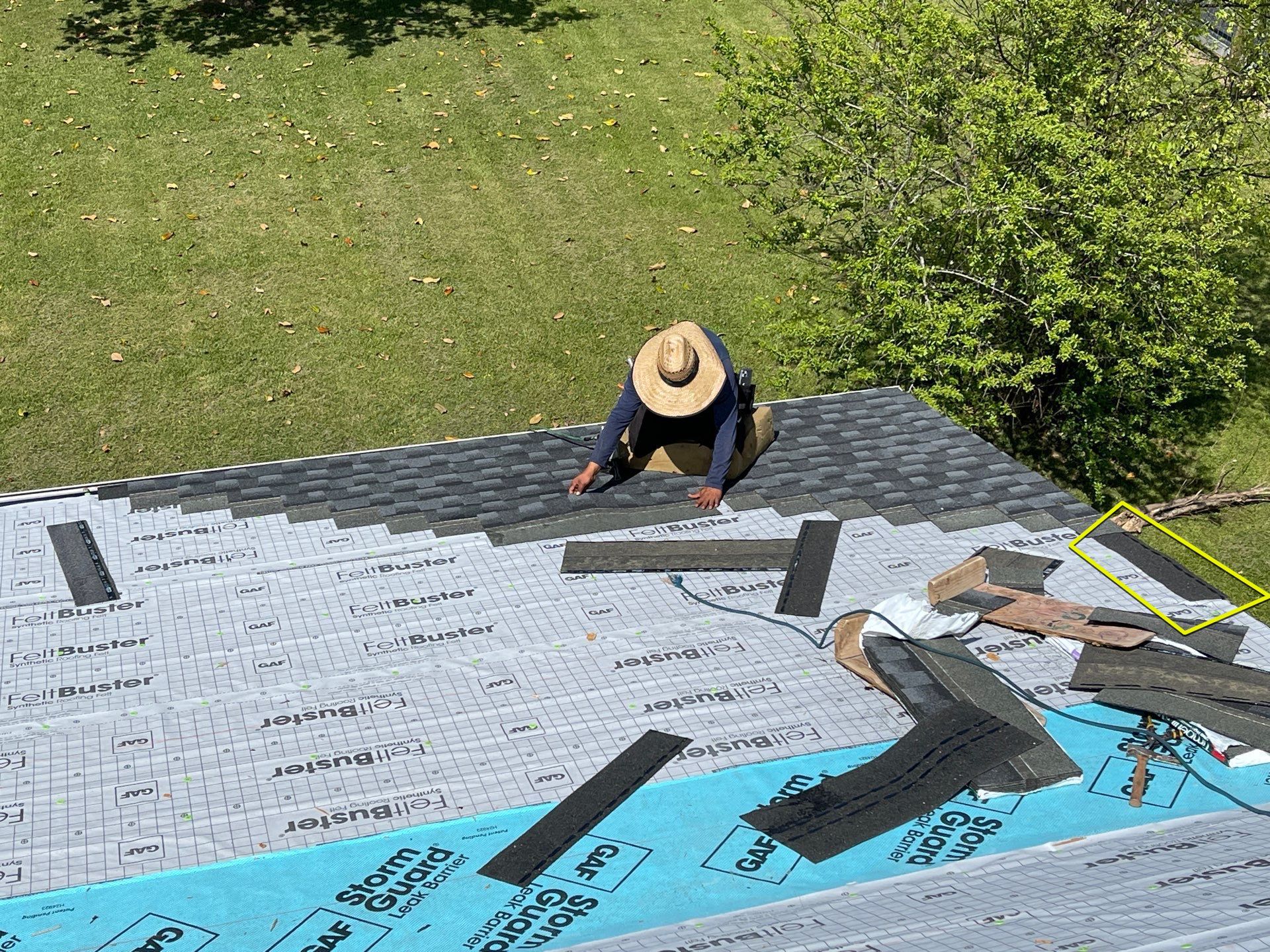 Residential Roofing Installation using GAF Timberline HDZ Charcoal by Undersun Roofing 