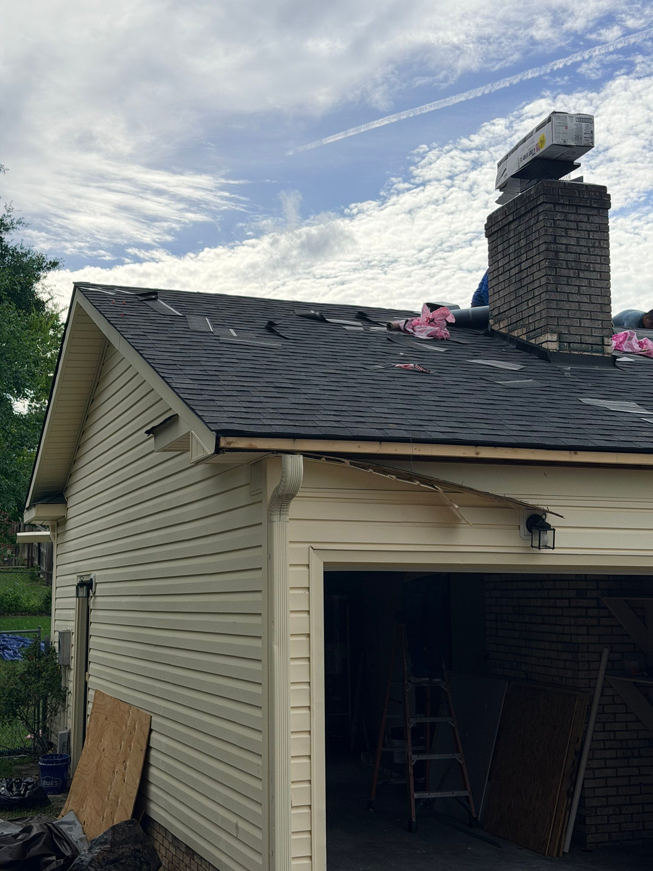 Roof Trusses Replaced- New Roof Installation by Karcher Roofing & Construction