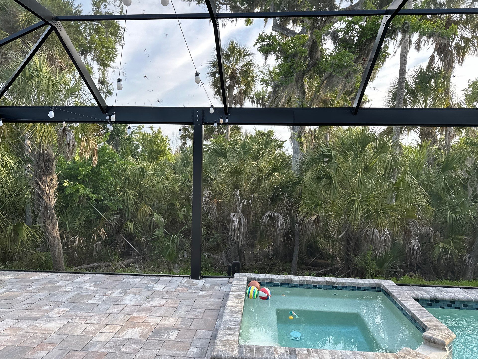 Screen Enclosure & Paver Pool Deck Cleaning in Trevesta Community, Palmetto, FL | Sunshine AquaWash by Sunshine AquaWash