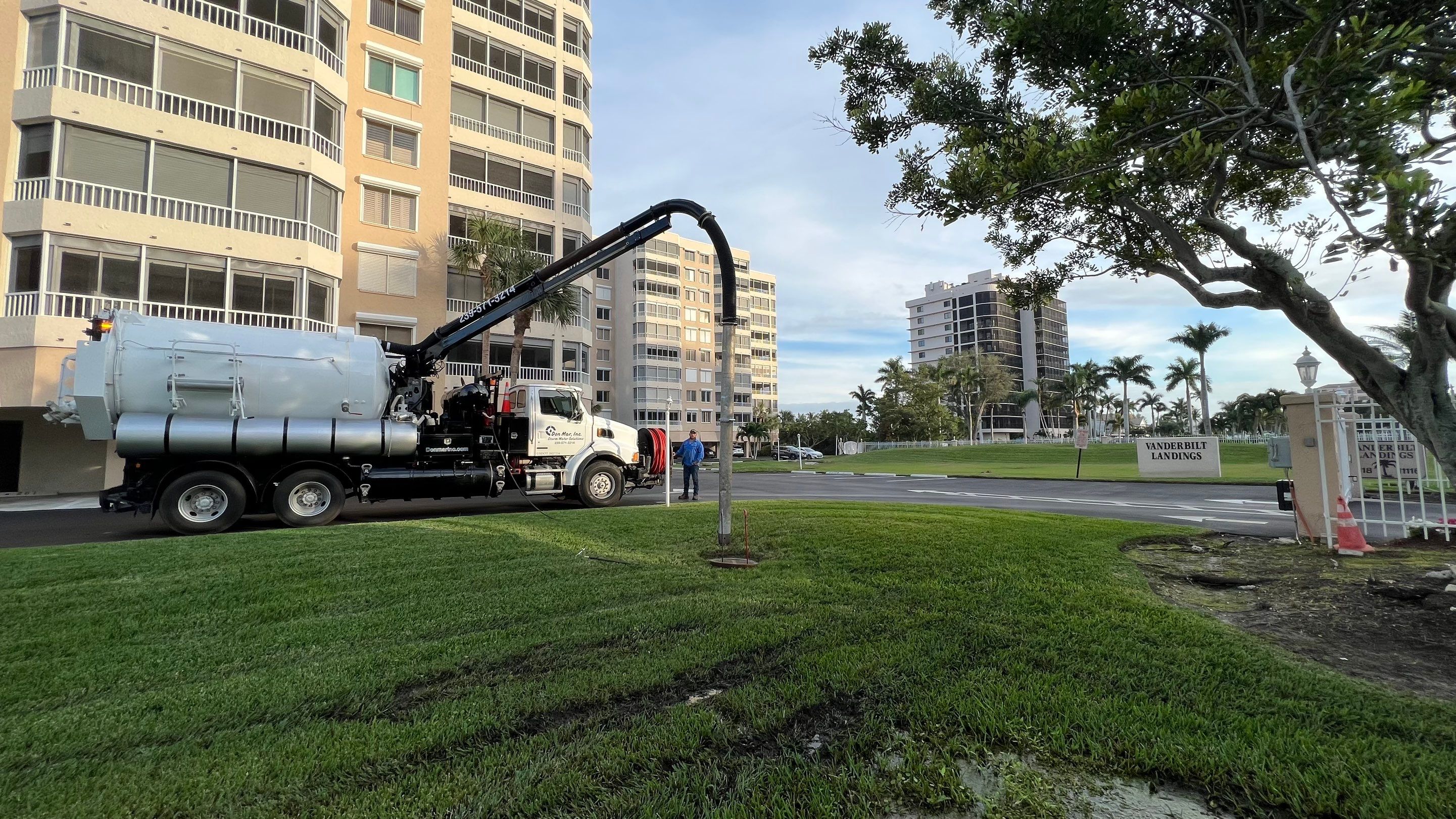 Condo Storm Water System Cleaning and Maintenance From Hurricane Ian by APS Power & Water