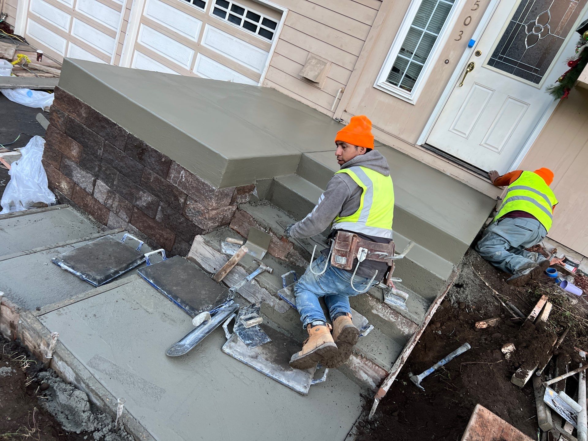 Concrete Front Stair Repair | Bothell  by Jireh Asphalt & Concrete Inc 