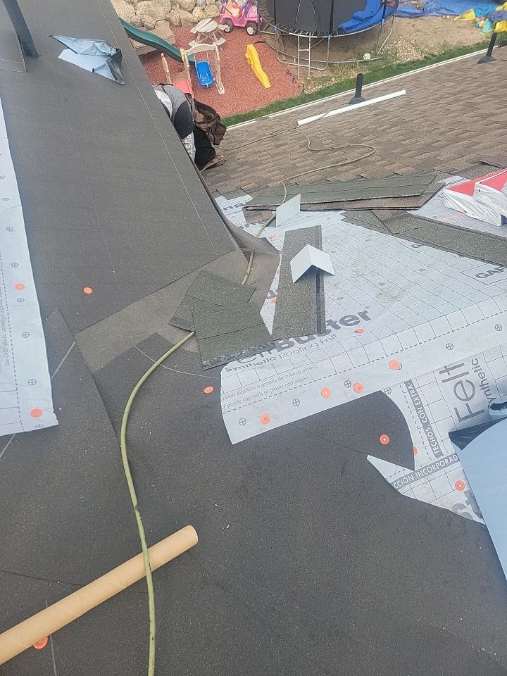 Storm Damaged Roof using GAF Timberline HDZ - Lifetime Shingle by The Roof Doctor