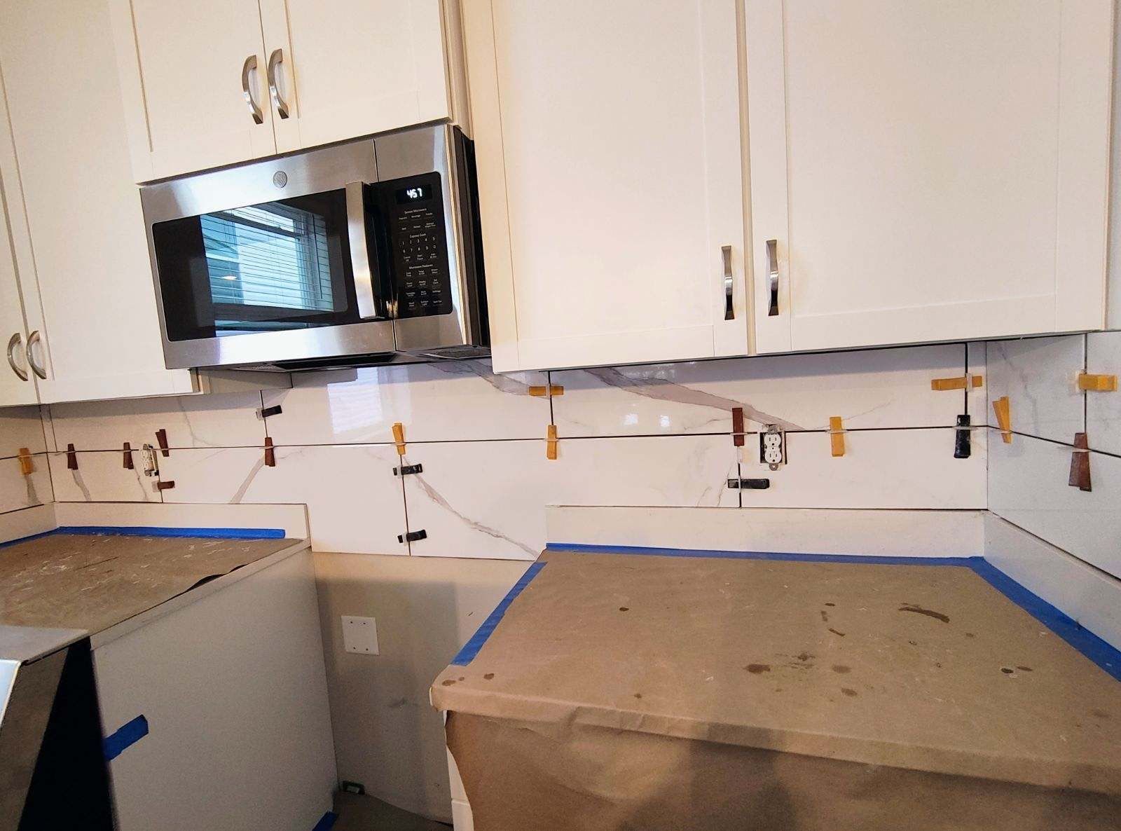 Marble Backsplash  by Footprints Floors of Nashville