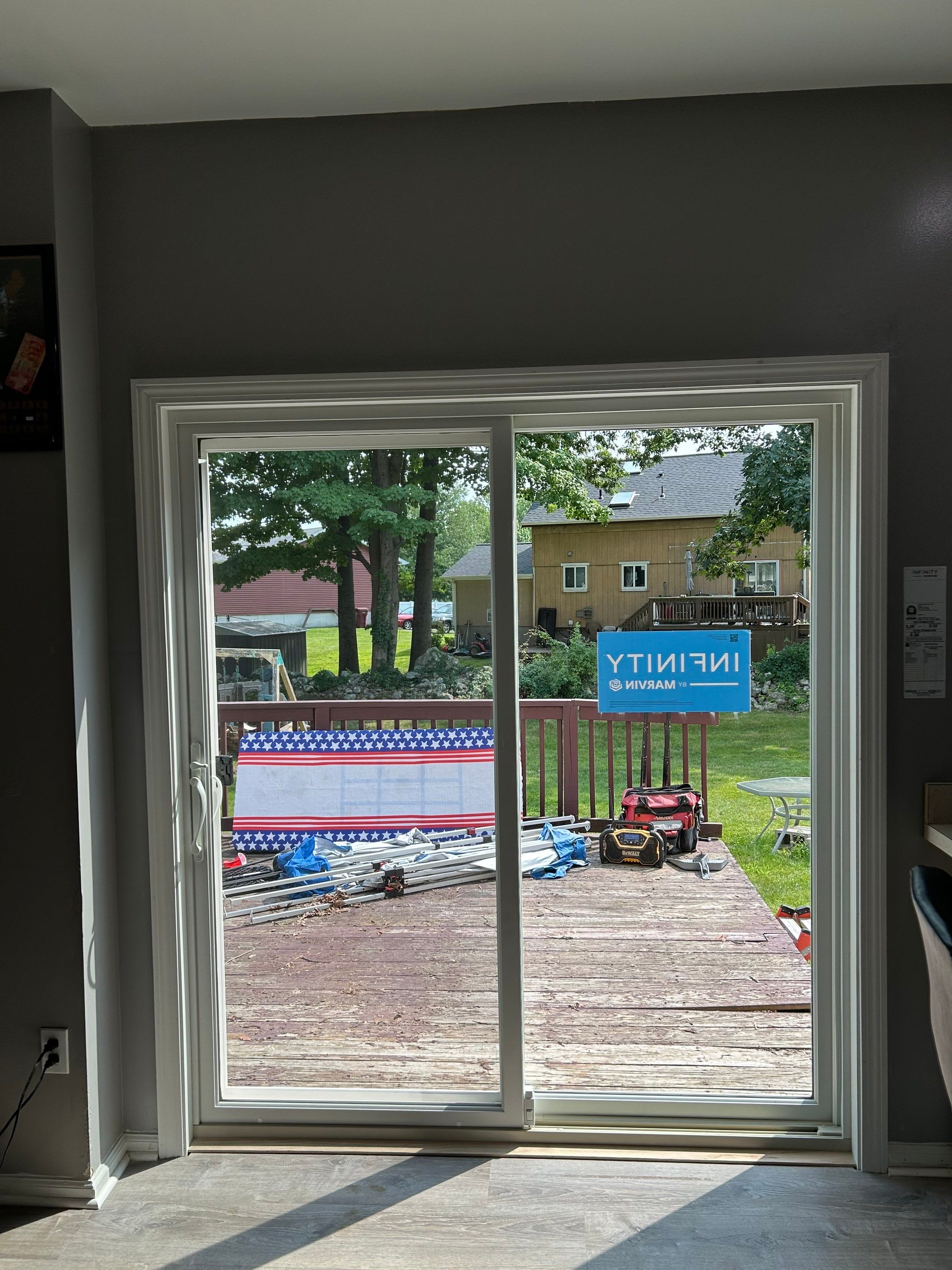 Infinity by Marvin Sliding Patio Door Installation by DiGiorgi Roofing and Siding Inc