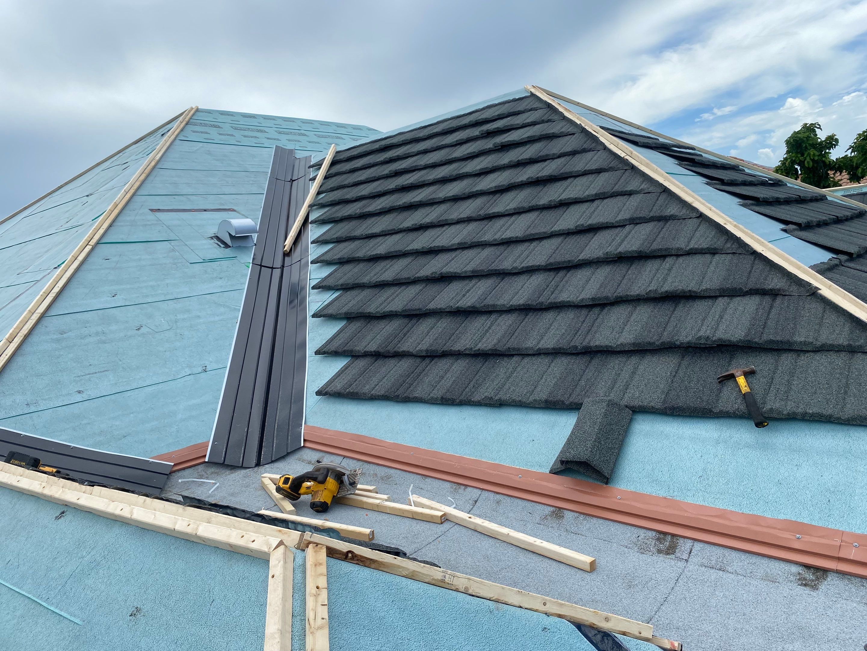 SW Cape Coral Stone Coated Steel Roof Installation by Four Peaks Roofing
