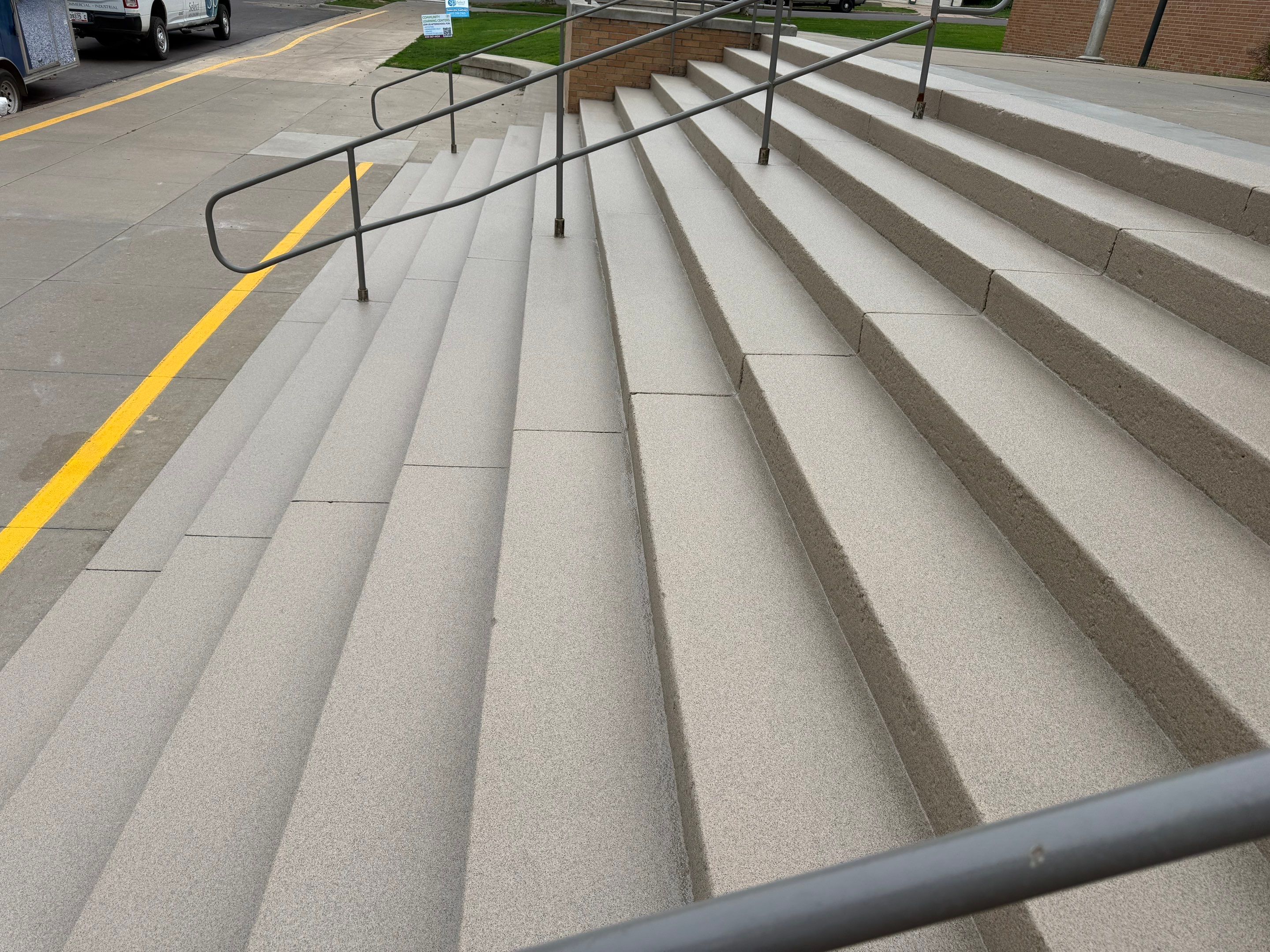 Concrete Stair Repair and Protective Coating in Sioux Falls by Select Painting, Coatings & Garage Cabinets