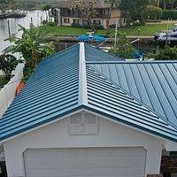 .032 Aluminum 1.5" Mechanical Seam Slate Blue  by Total Roofing System The Metal Roof Experts