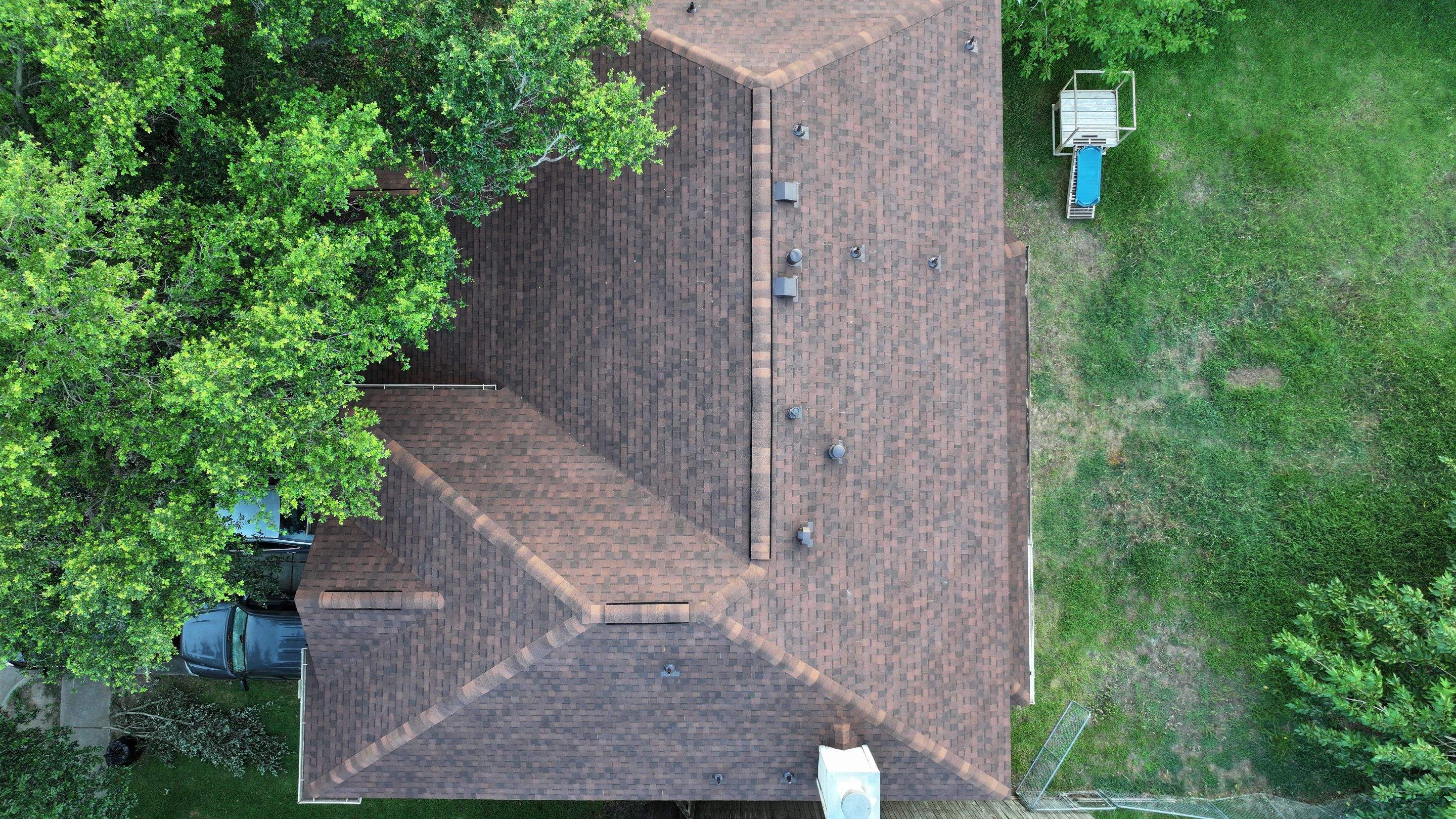 Autumn Brown Shingle Roof Replacement — Houston, TX by PL Roofing & SB Roofing, LLC.