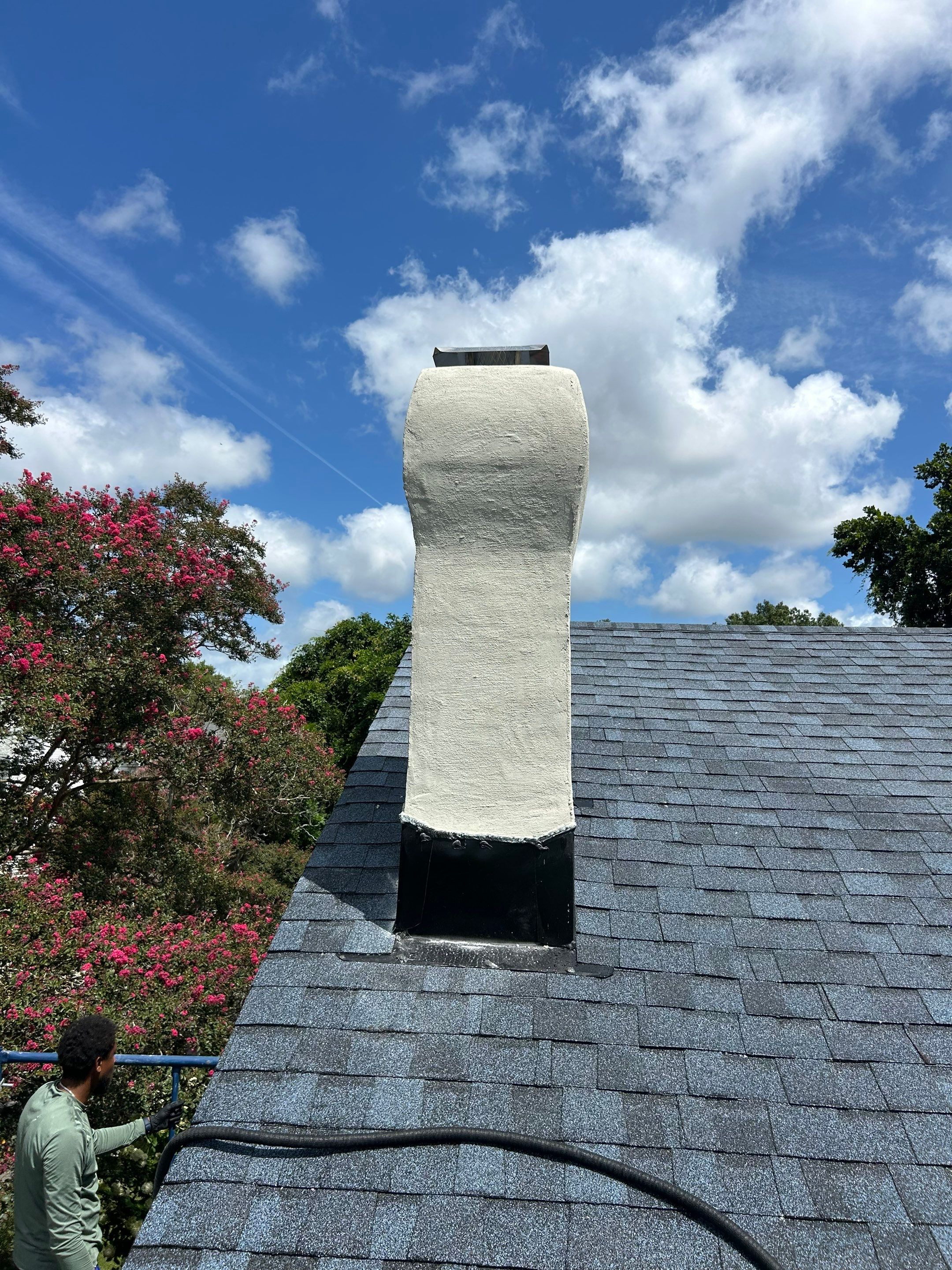 Masonry chimney repair in Norfolk by Premier Chimney and Roofing