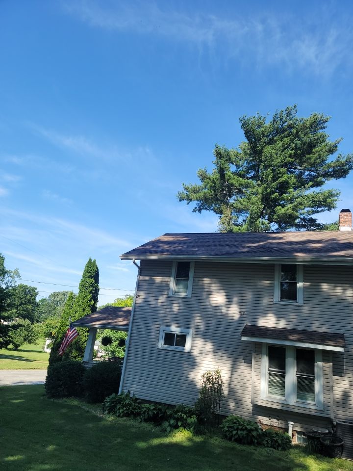 Brand: Atlas Pinnacle Color: Pristine Scotchgarde Copper Canyon Drip: White by Eagle Eye Roofing