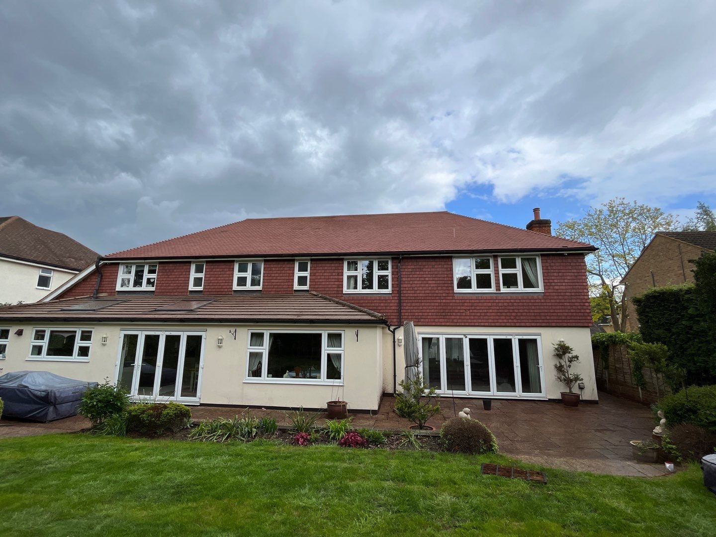 Roof Cleaning and Biocide Treatment using Honda 15lpm Low Pressure Washing Machine by Ges Exterior Cleaning ltd