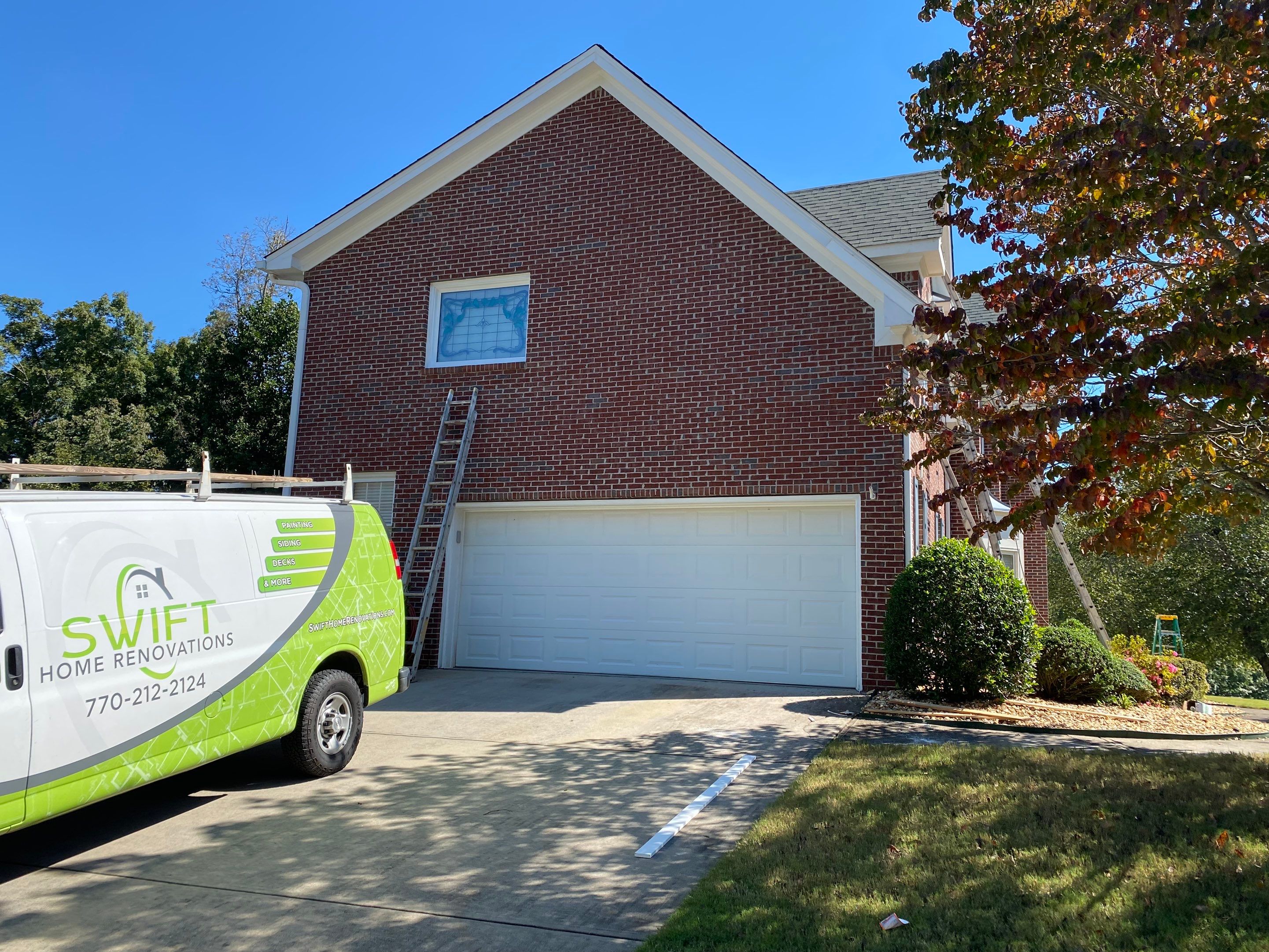 Exterior Painting and Trim Refresh for Duluth Brick Home by Swift Home Renovations