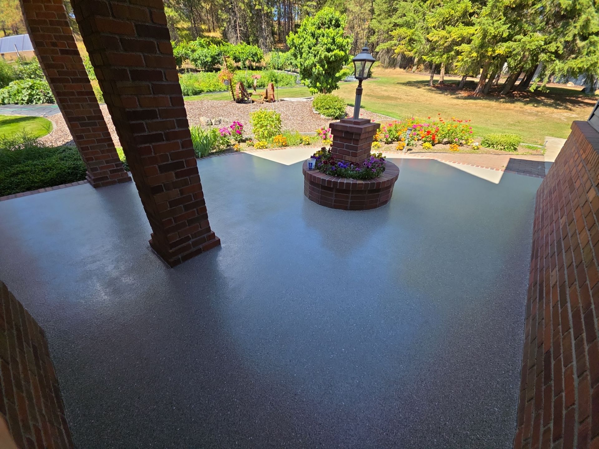 Entryway Transformation using Travertine by Croc Coatings, LLC