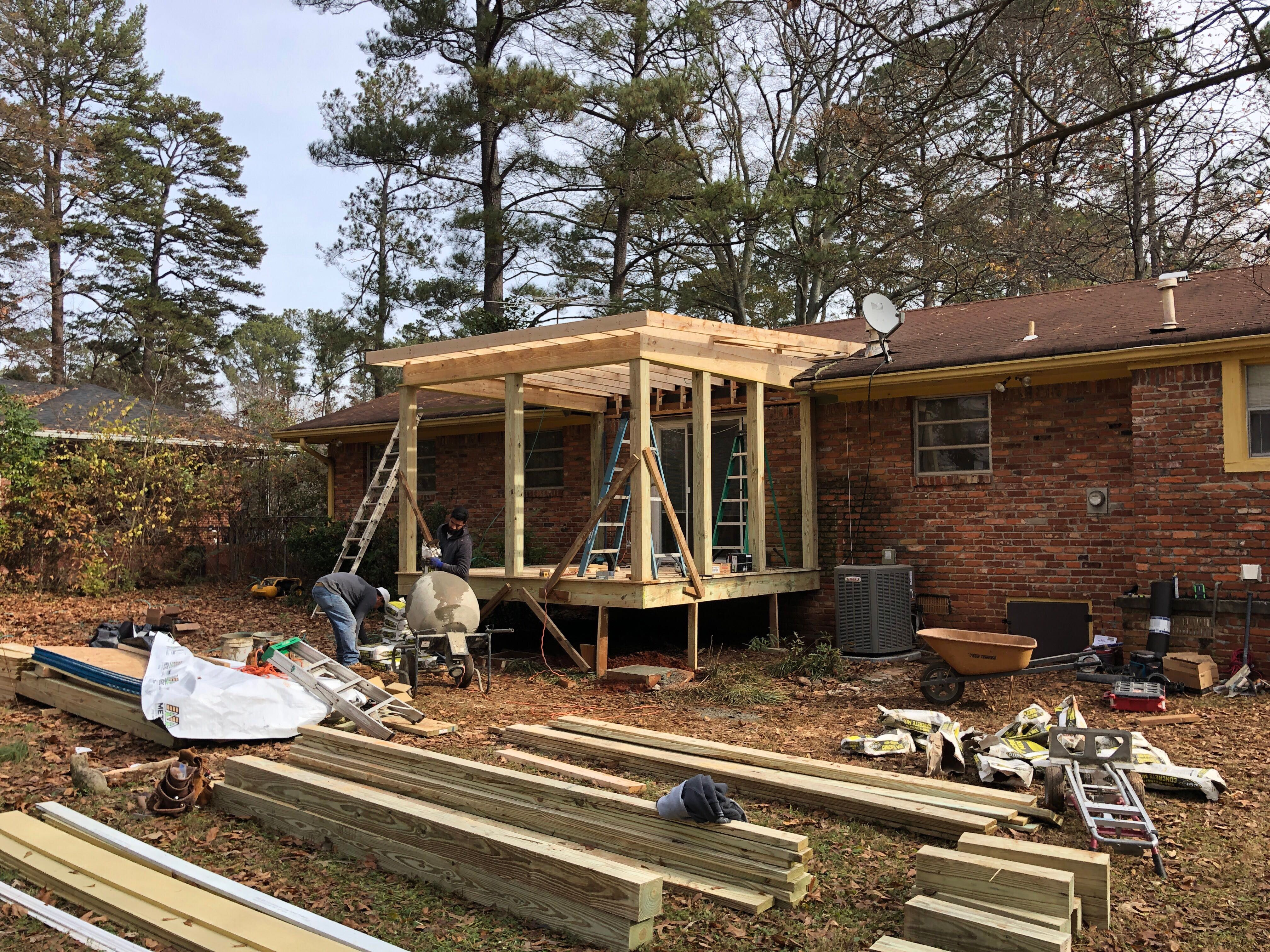 Screened-In Porch and Wooden Deck Construction in Decatur by Swift Home Renovations 
