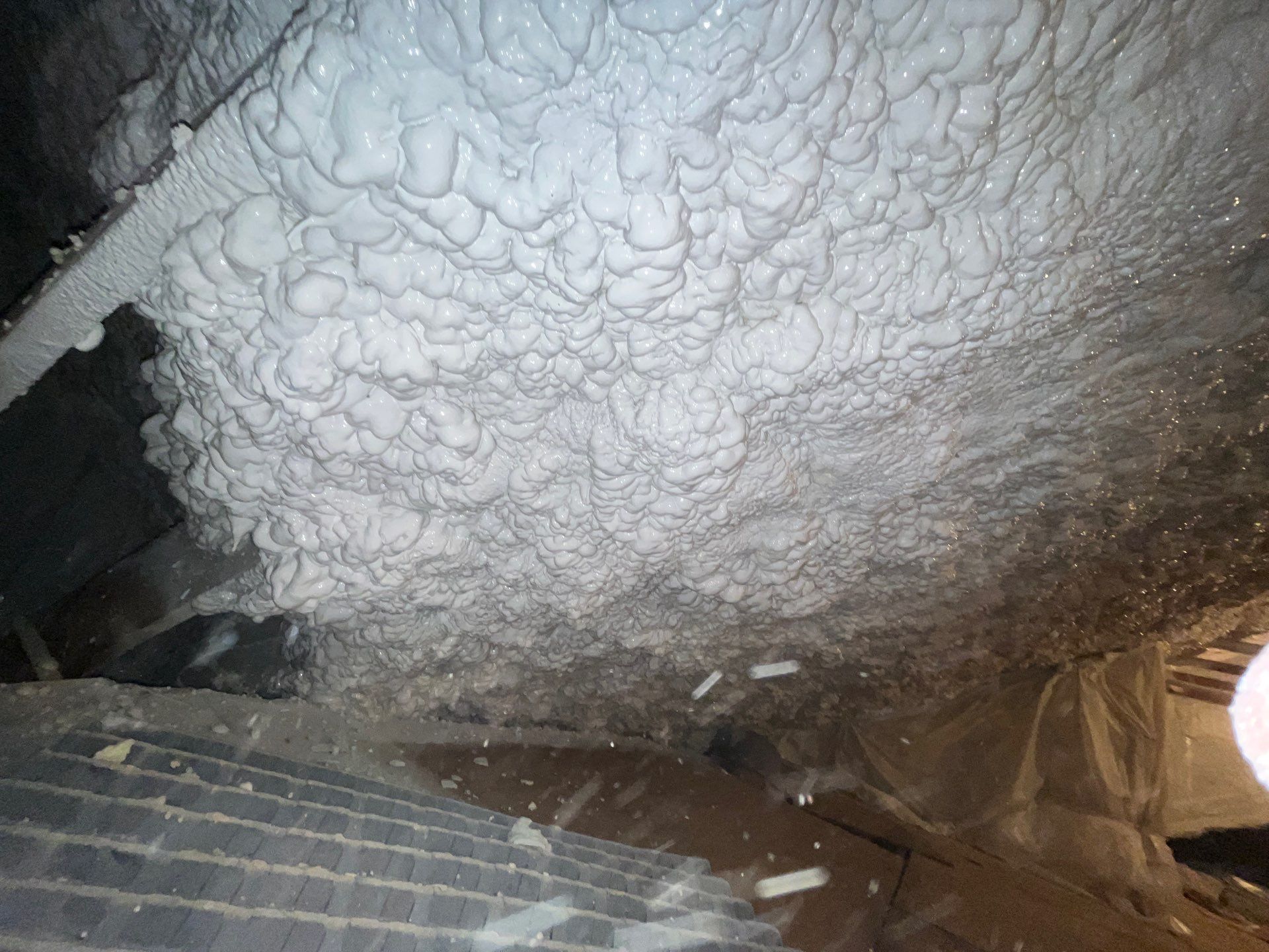 Attic Retrofit using open cell spray foam by NYS Foam & Energy