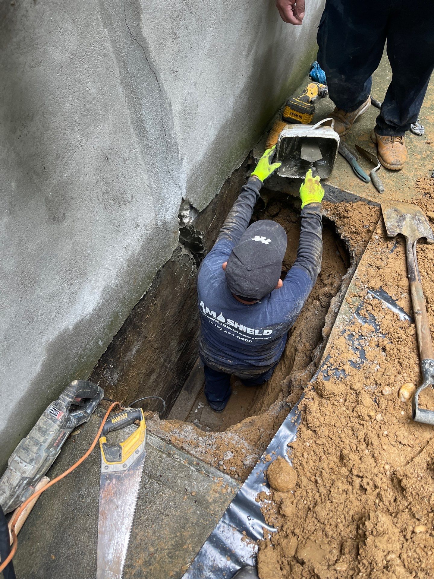Woodland Rd, Glen Cove, NY 11542 by A.M. Shield Waterproofing, Corp.
