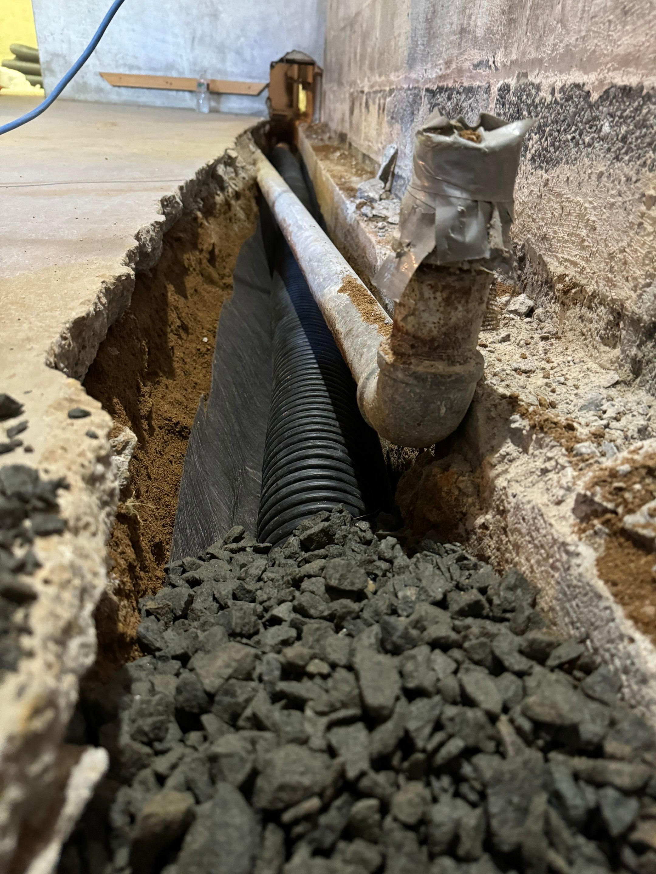Interior French Drain Washington Township, NJ by Pure Service Pro, LLC 