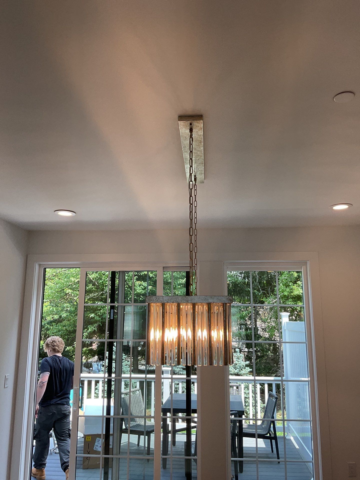 Elegant Lighting Fixture Installed with Reinforced Support by ZAM Electric