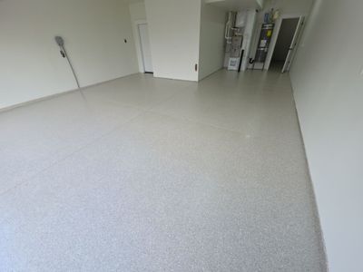 Limestone Hybrid Polyaspartic Garage Floor Coating in Coeur D’Alene