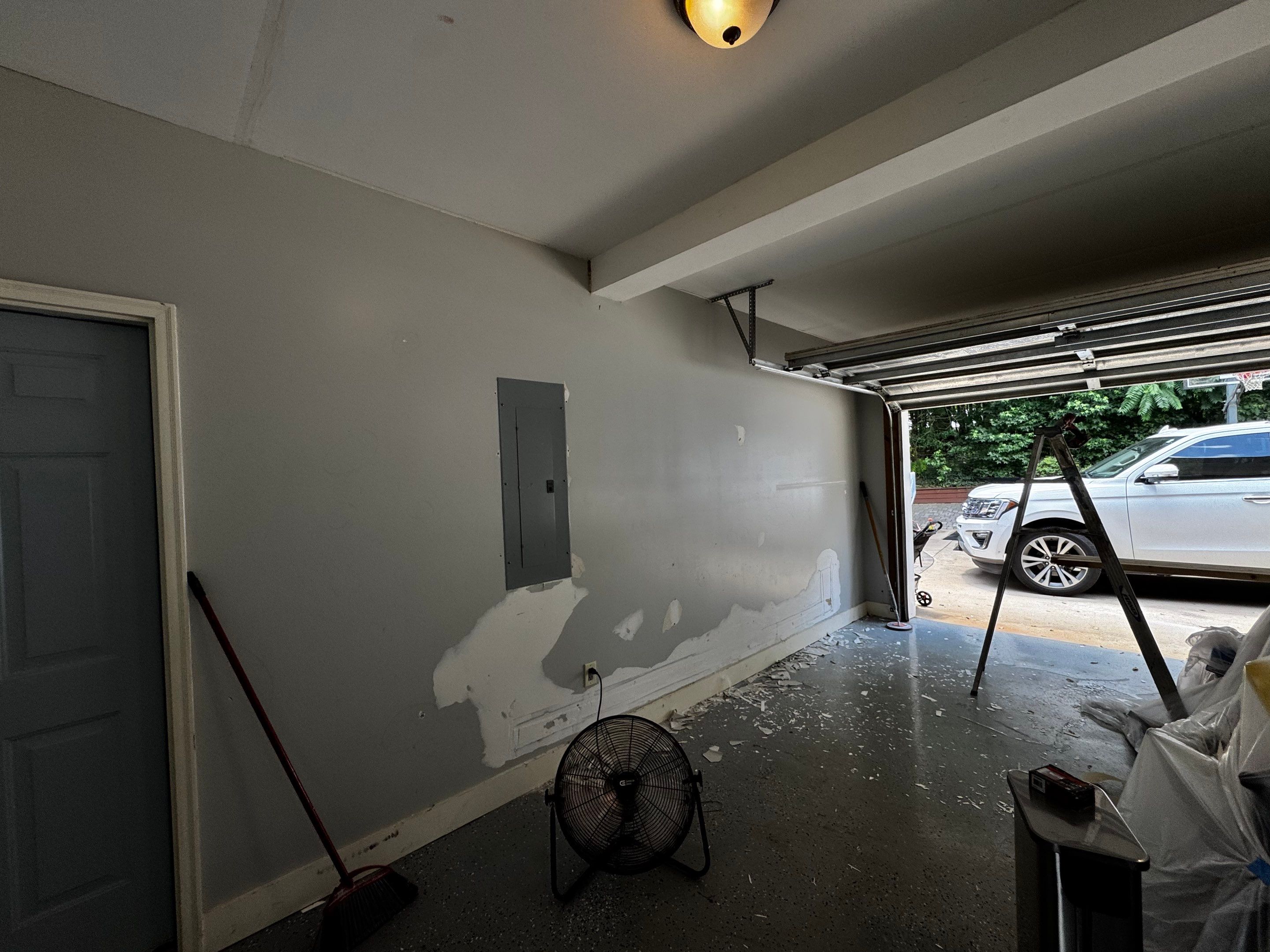 Garage Interior Painting and Drywall Repair in Monroe by PGP Surface Solutions, LLC