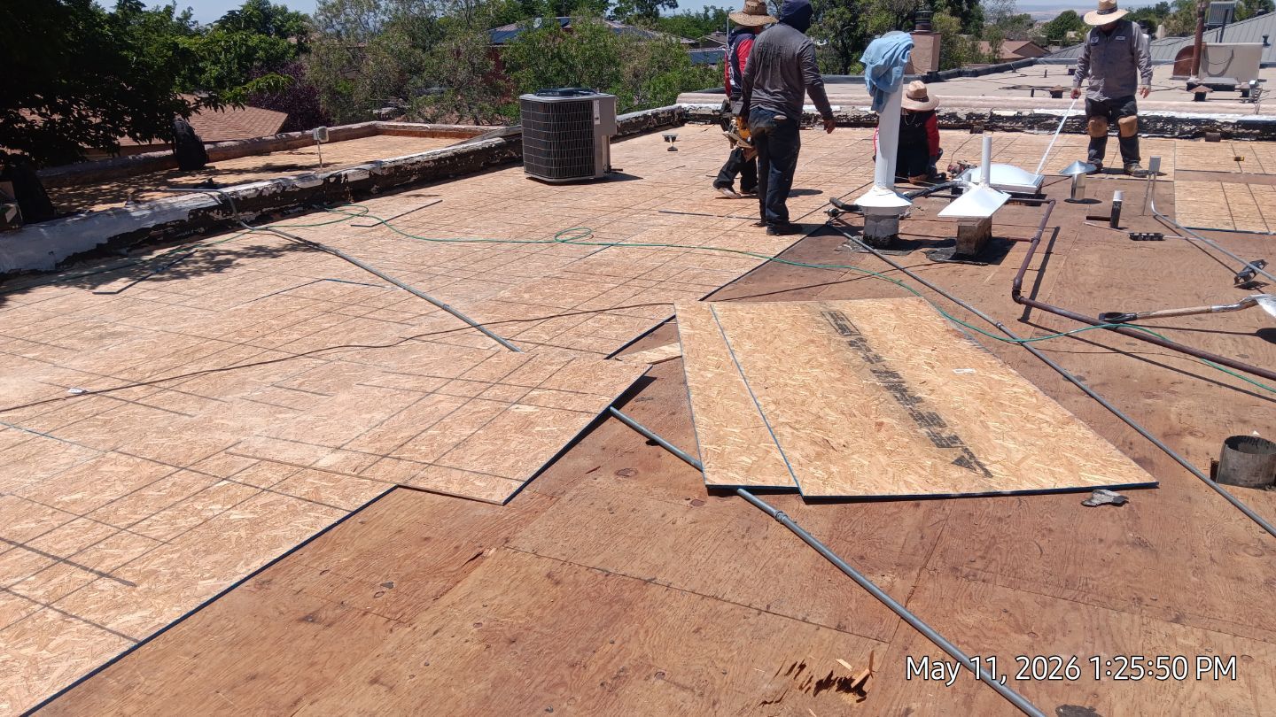 Residential TPO Roof Replacement and Decking Repair in Albuquerque by Doyle Roof Masters Inc