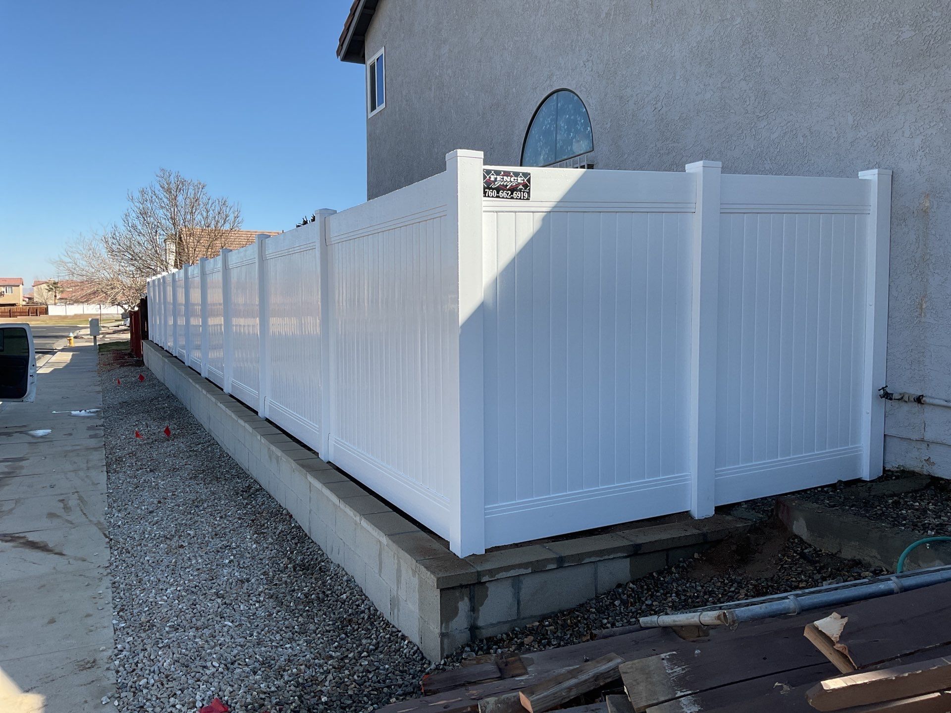 Fence Installation using Vinyl by Fence Guys Inc. 