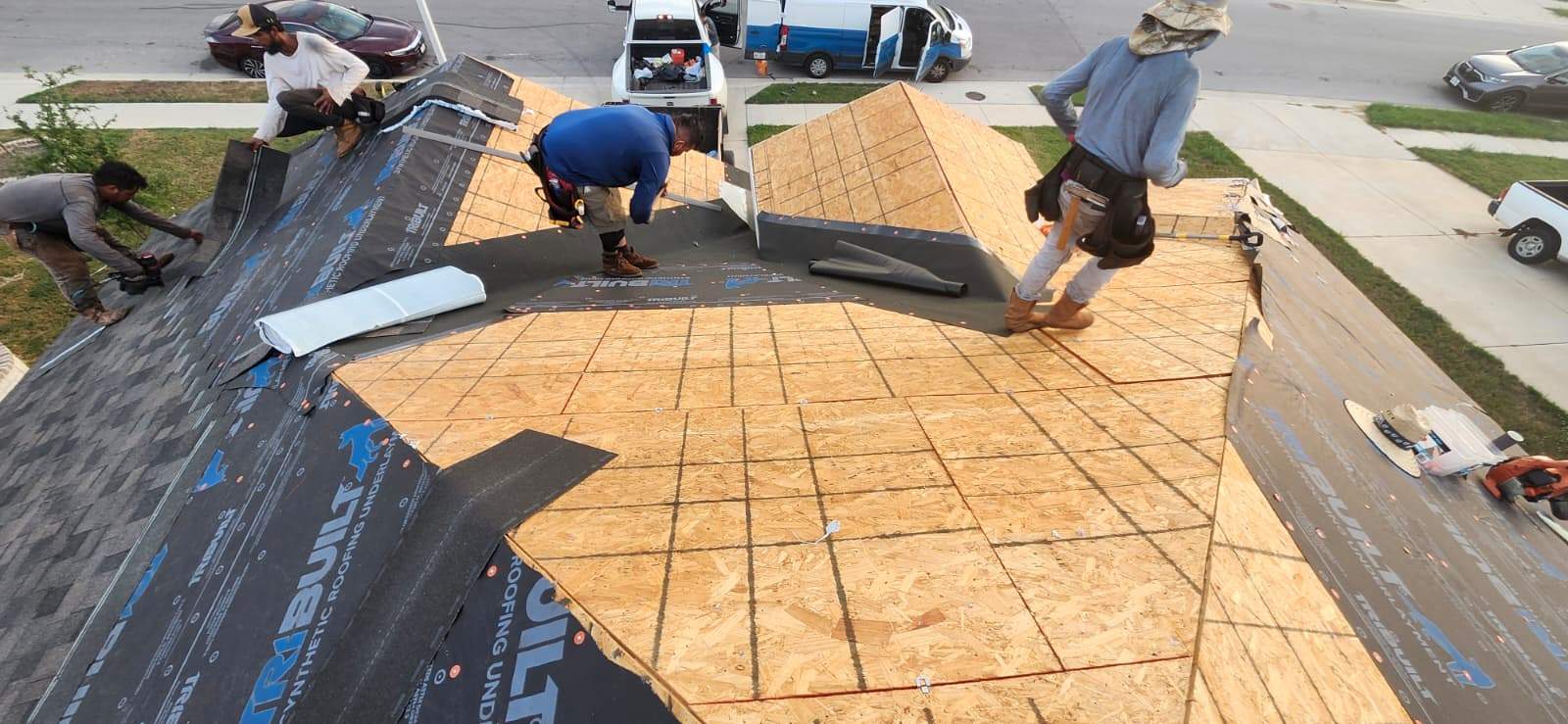Austin Roofing Replacement with Sheathing Repair and Interior Restoration by Caliber Restoration LLC