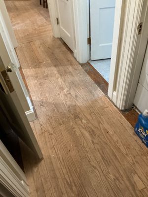 Custom Hardwood Floor Sanding and Dark Stain Refinishing in Fort Mitchell