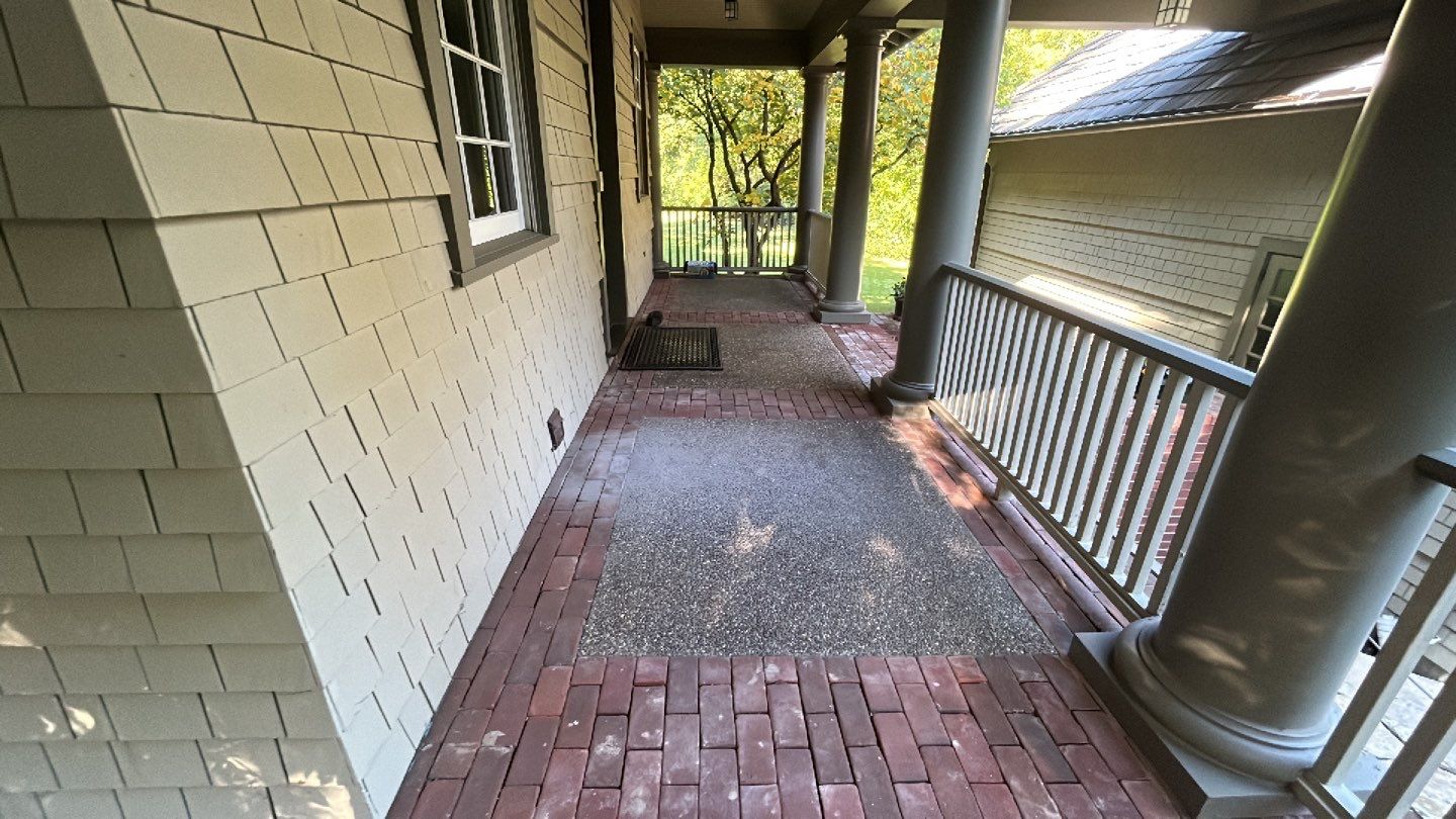 natural stone using Algaecide, soft wash soap by Northern Power Washing LLC.