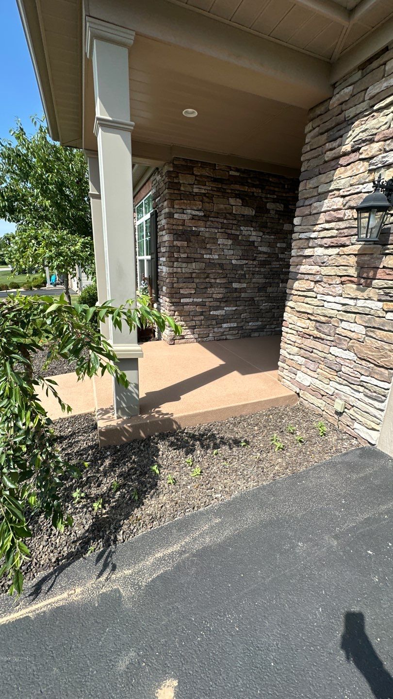 Porch + Walkway + Garage Project in Renfrew by Floors in a Day, Inc