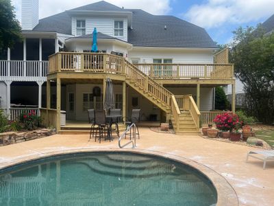 Multi-Level Pressure-Treated Wood Deck and Screened Porch in Acworth