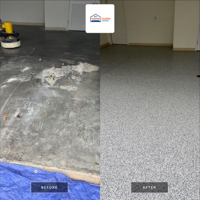 Garage Floor Coating using Gravel