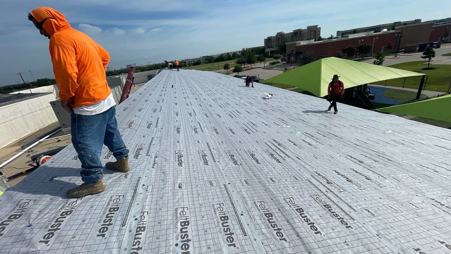 Commercial Re-Roof in Frisco. TX by Roof Experts